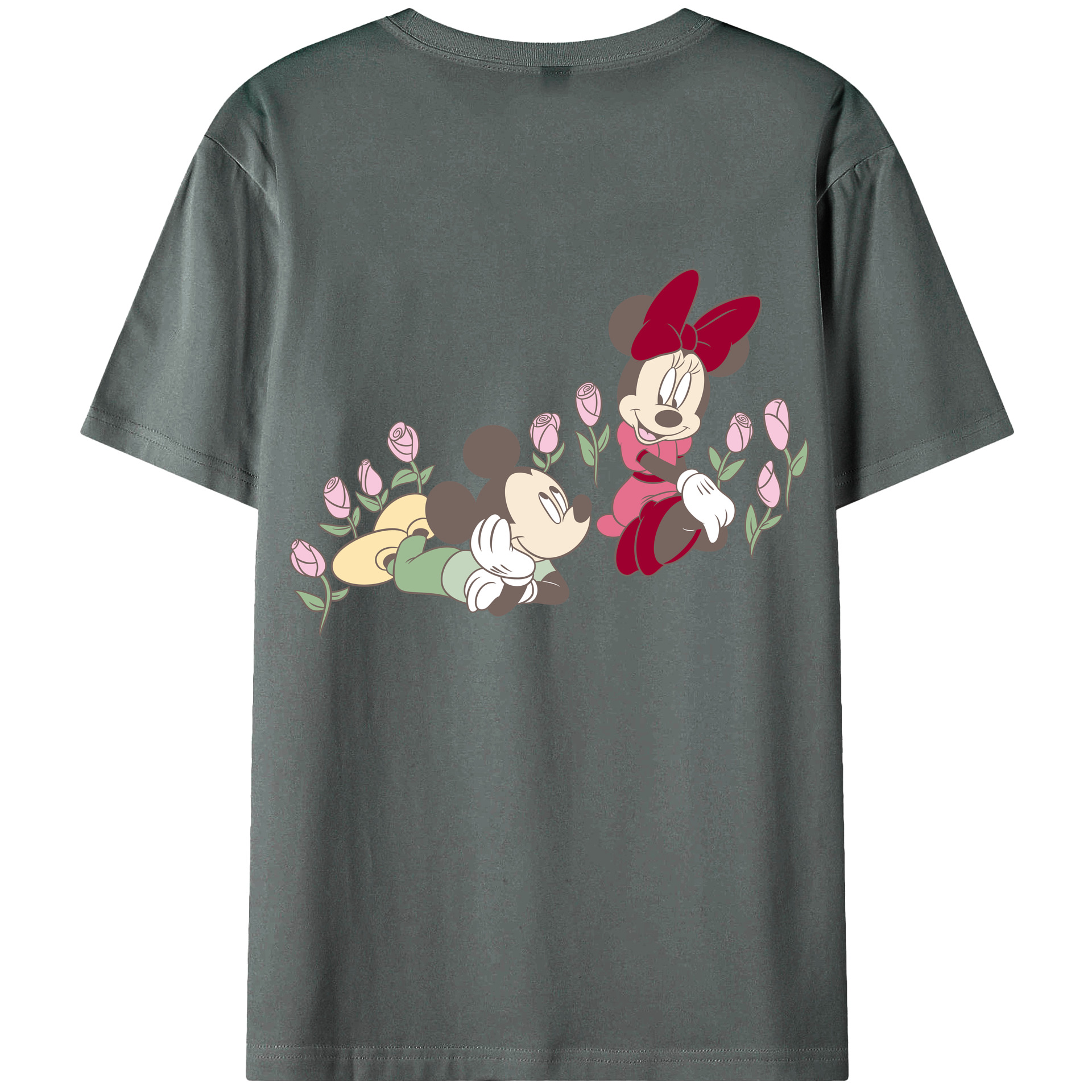 （画像用） ミッキーマウス Mickey Mouse 綿100％半袖Tシャツ（背面プリント）